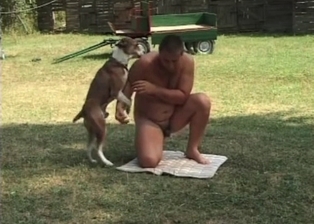 My hubby drills his doggy