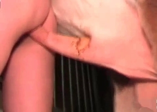 Twat hardly drilled by big horse cock